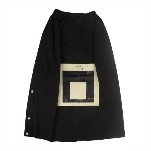 A.C.W Cotton Snap Midi Skirt - Black