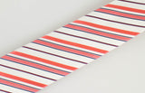 Battisti Napoli White Pattern Neck Tie - Blue