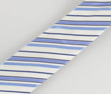 Battisti Napoli Striped Pattern Neck Tie - White