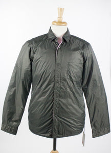 Gray Snap Button Reversible Nylon Jacket W/ Pink Lining