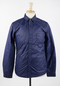 Blue Snap Button Reversible Nylon Jacket W/ Green Lining