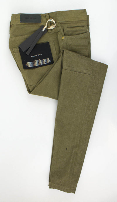 Fifth Collection' Green Denim Slim-Fit Jeans