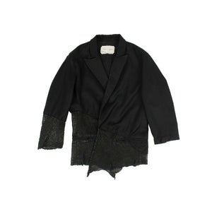 Greg Lauren Plaid And Vintage Denim Kimono Robe - Ivory