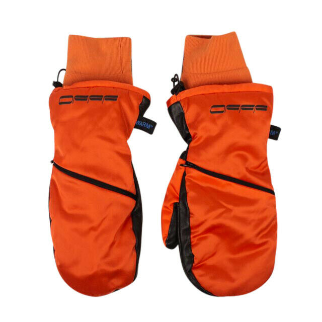 Orange/Black 'Bomber' Mitten Gloves