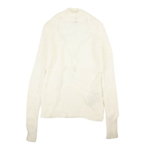 White Alpaca Slim-Fit Sweater