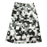Black/White Faded Dots Wrap Skirt