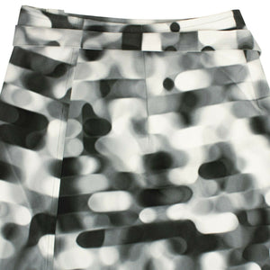 Black/White Faded Dots Wrap Skirt