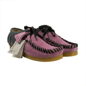 Lilac Purple Suede Wallabee Tassel Shoes