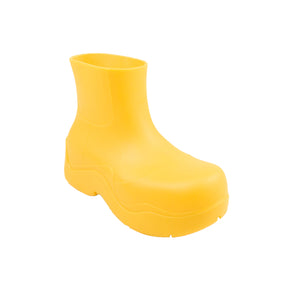 Yellow Rubber Puddle Ankle Rain Boots