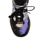 Purple ACBC Fly Knit Chevron Low Top Sneakers