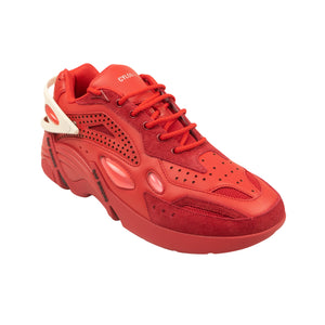 Red Leather Cyclon 21 Sneakers