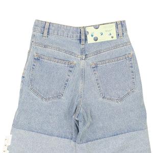 Blue Two Tone 5 Pocket Shorts