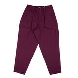 Purple Dry Rose Wool Cropped Casual Pants