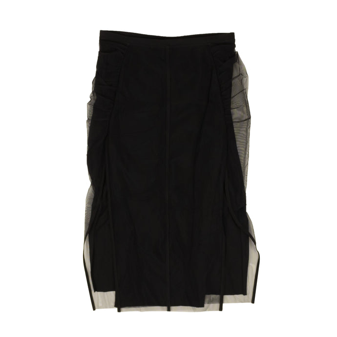 Black Tulle College Knee Length Skirt