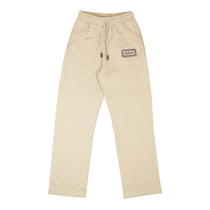 Taupe Grey Logo Patch New Tapered Joggers