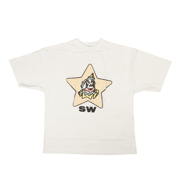 White Cotton Star Of The Show Short Sleeve T-Shirt