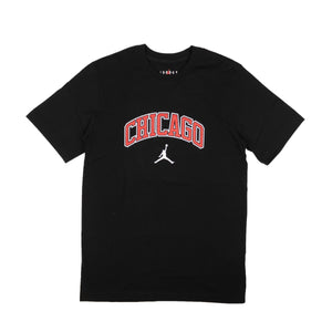 Black Cotton Chicago Logo Short Sleeve T-Shirt