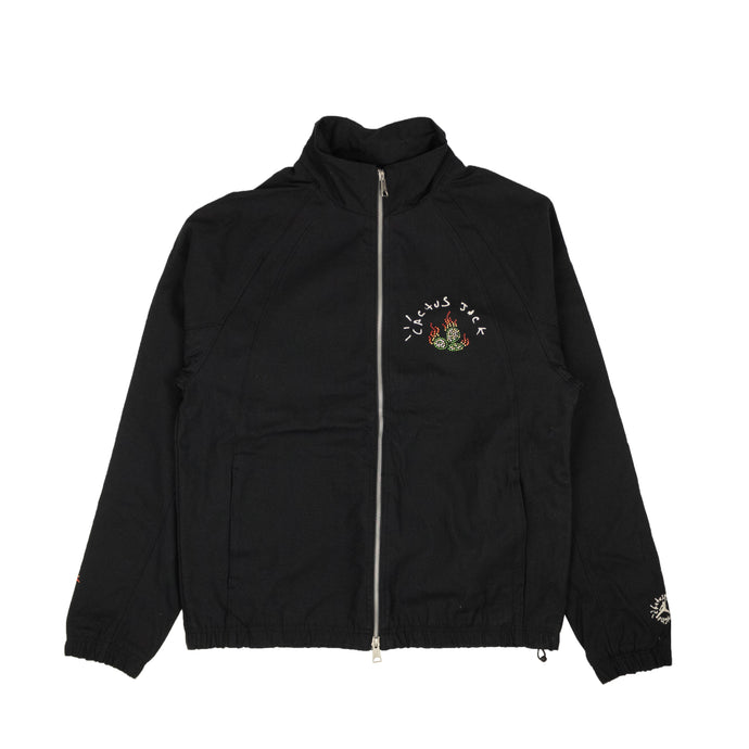 Black Woven Graphic Jacket