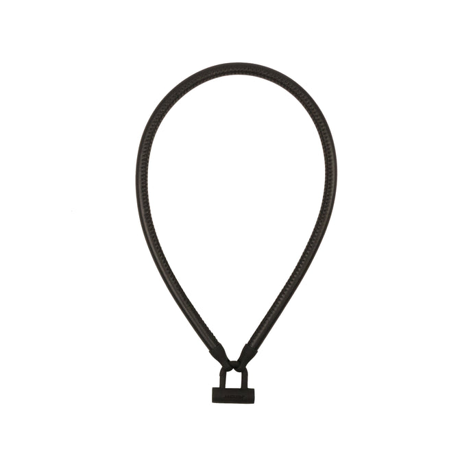 Black Bike Lock Leather Necklace