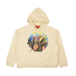 Cream Roots Of Peace Hooded Pullover