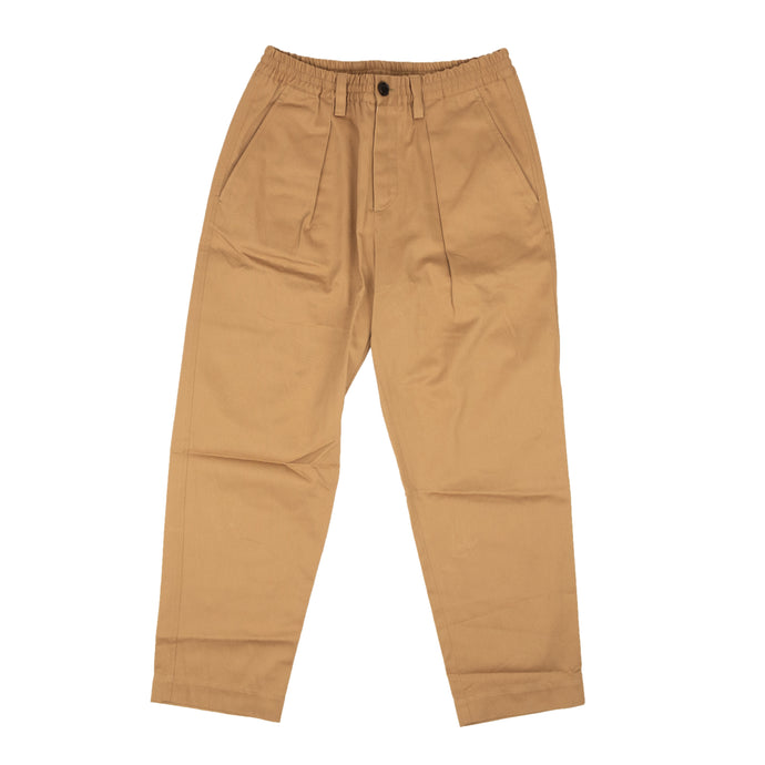 Earth Brown Cotton Elasticated Waistband Trousers