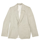 Light Grey Wool Logo Slim-Fit Jacket