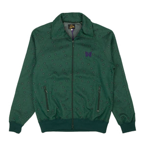 Green Polyester Logo Zip-Up Track Jacket