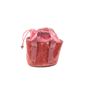 French Rose Sequined Mini Bucket Bag
