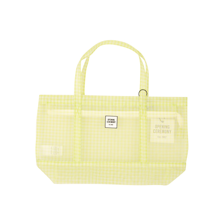 Lime Green Gingham Small Chinatown Tote Bag