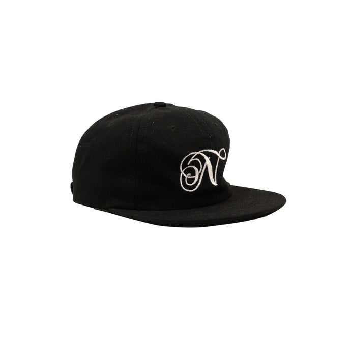 Black Cotton Embroidered Logo Hat