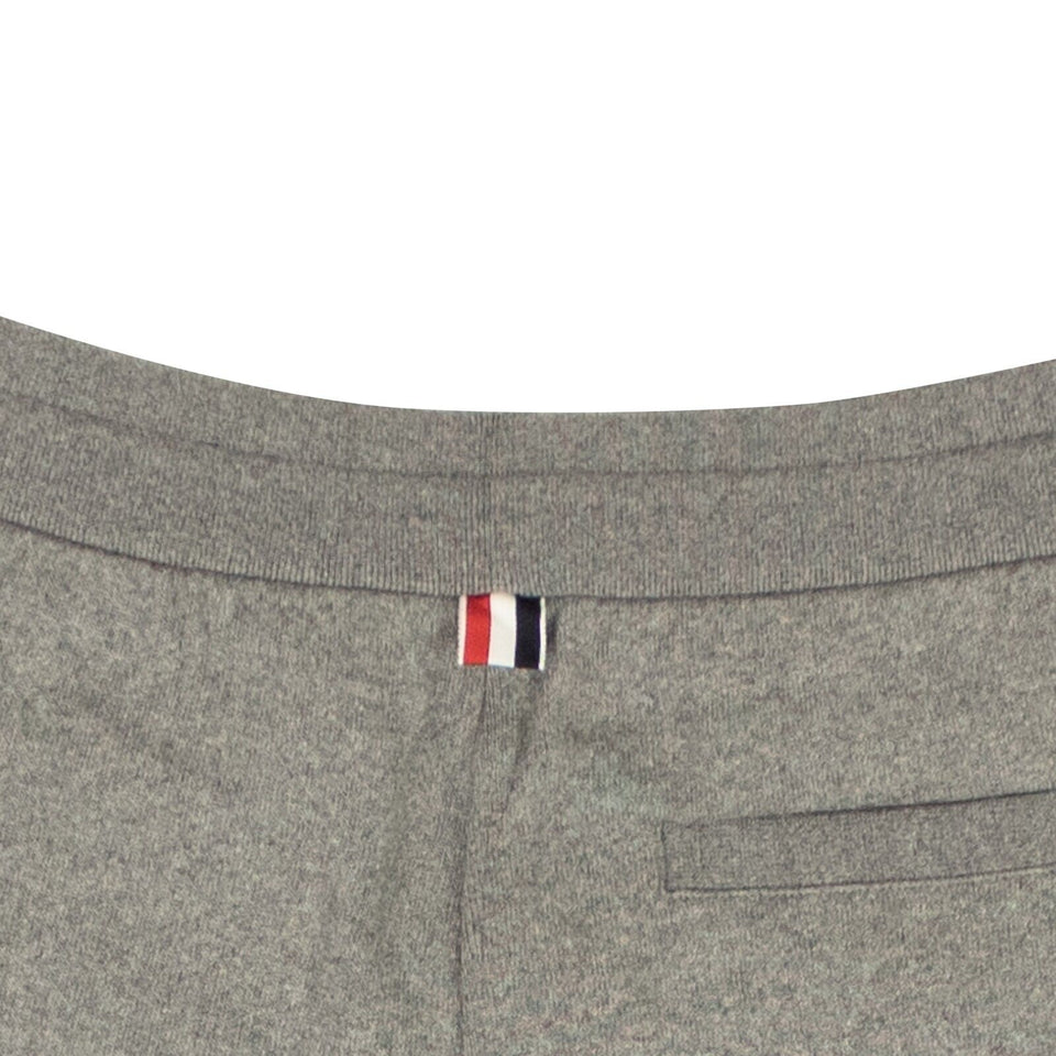 Grey Cashmere Striped Graphic Shorts