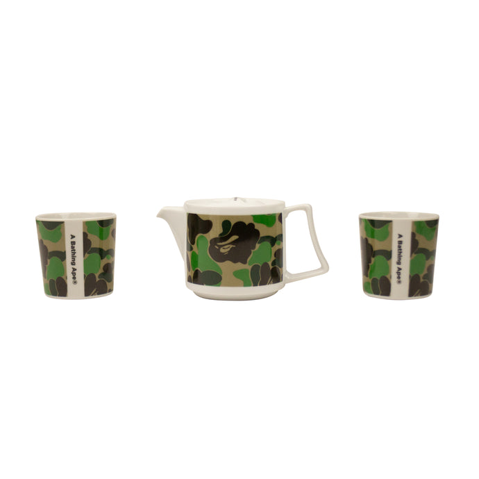 Green ABC Camoflage Tea Pot Set