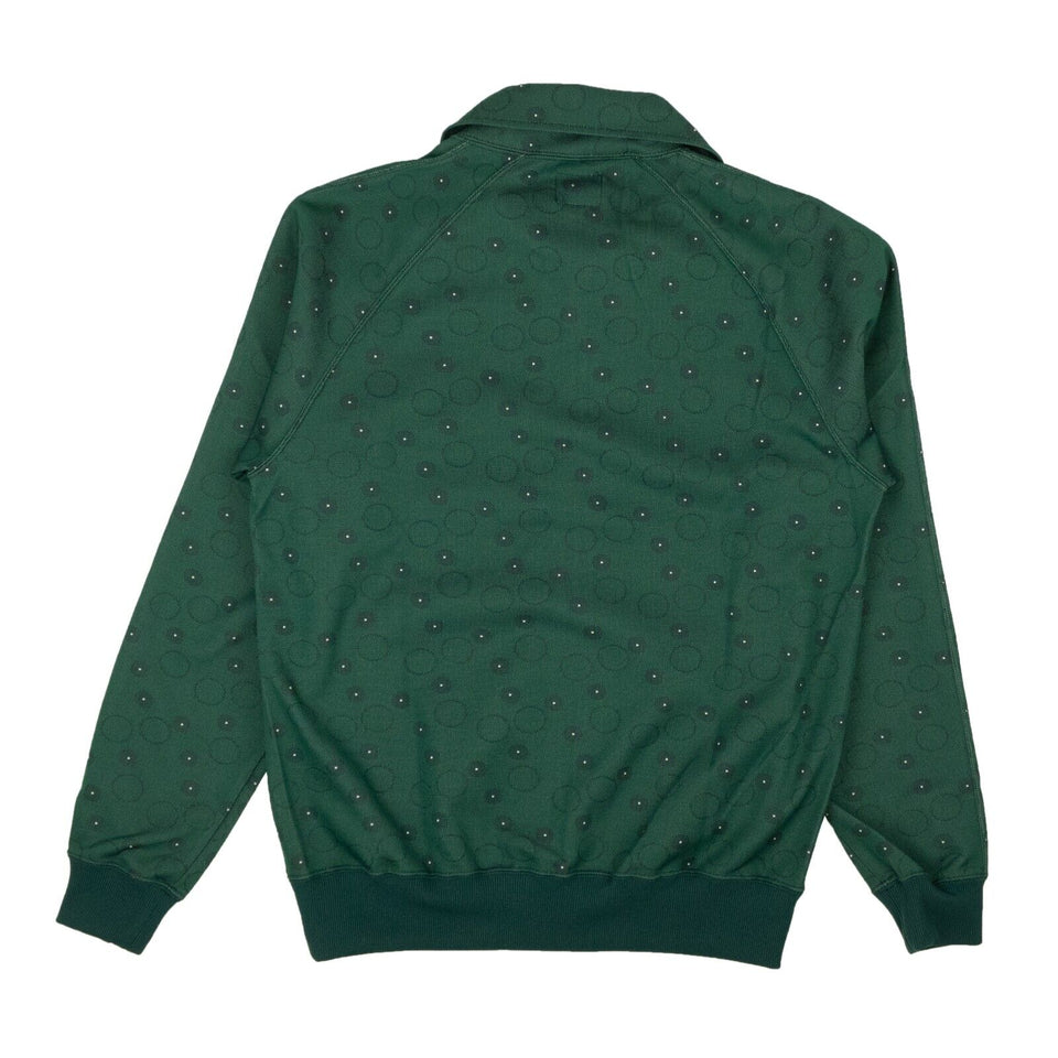 Green Polyester Logo Zip-Up Track Jacket