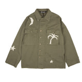 Olive Green Night Sky Military Jacket