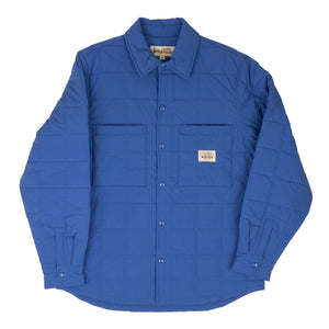 Blue Quilted Collared Shirt