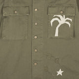 Olive Green Night Sky Military Jacket