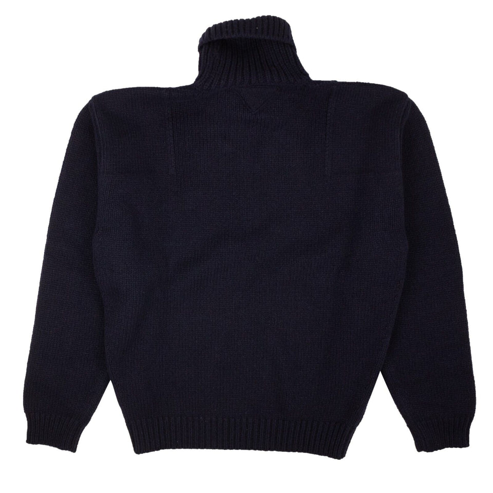 Navy Shetland Turtleneck Sweater