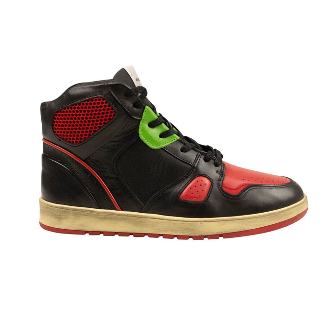 Black And Red Grey Battalion Sneakers