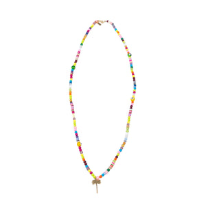 Multicolored Palm Rainbow Necklace