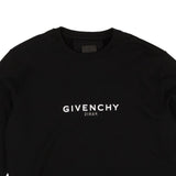 Black Classic Reverse Print Crewneck Sweatshirt