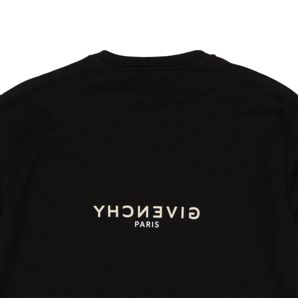 Black Classic Reverse Print Crewneck Sweatshirt