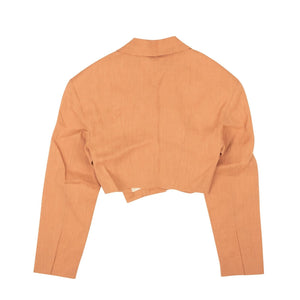 Orange Wool La Veste Santon Cropped Blazer