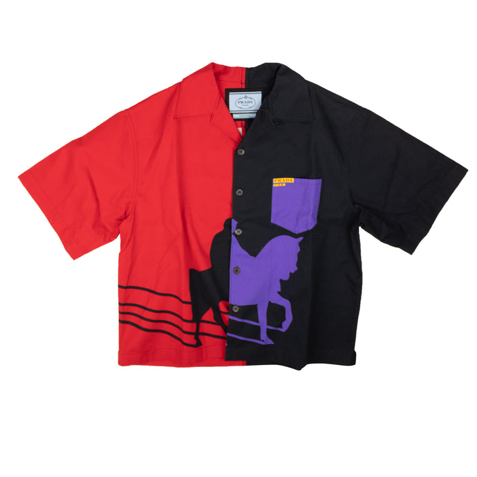 Black Red And Purple Horse Double Match Shirt