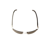 Grey And Silver Rectangle Buffalo Horn Sunglasses