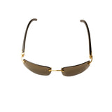 Cartier Rectangle Buffalohorn Sunglasses - Silver