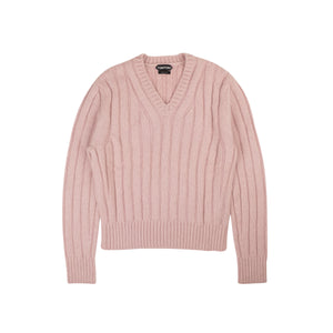 Light Pink Rib Knit Sweater
