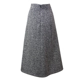 Women's Grey Wool Tweed Pencil Skirt