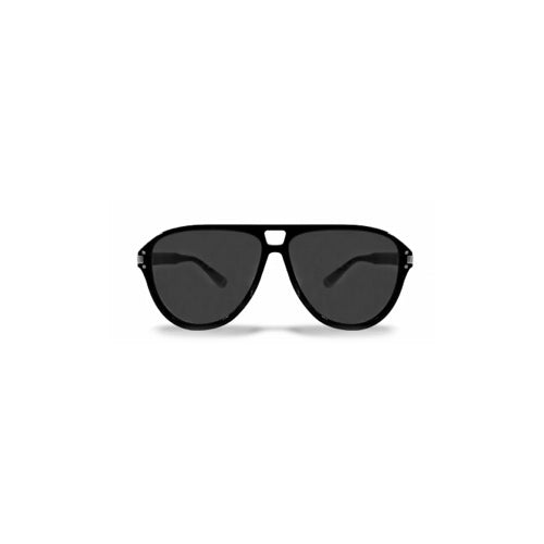 Black Aviator Logo Sunglasses