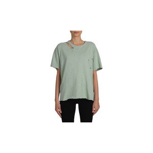 Green Slash Cotton T-Shirt