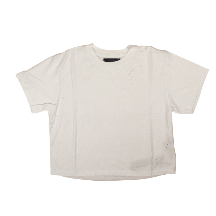 White Slash Cotton T-Shirt